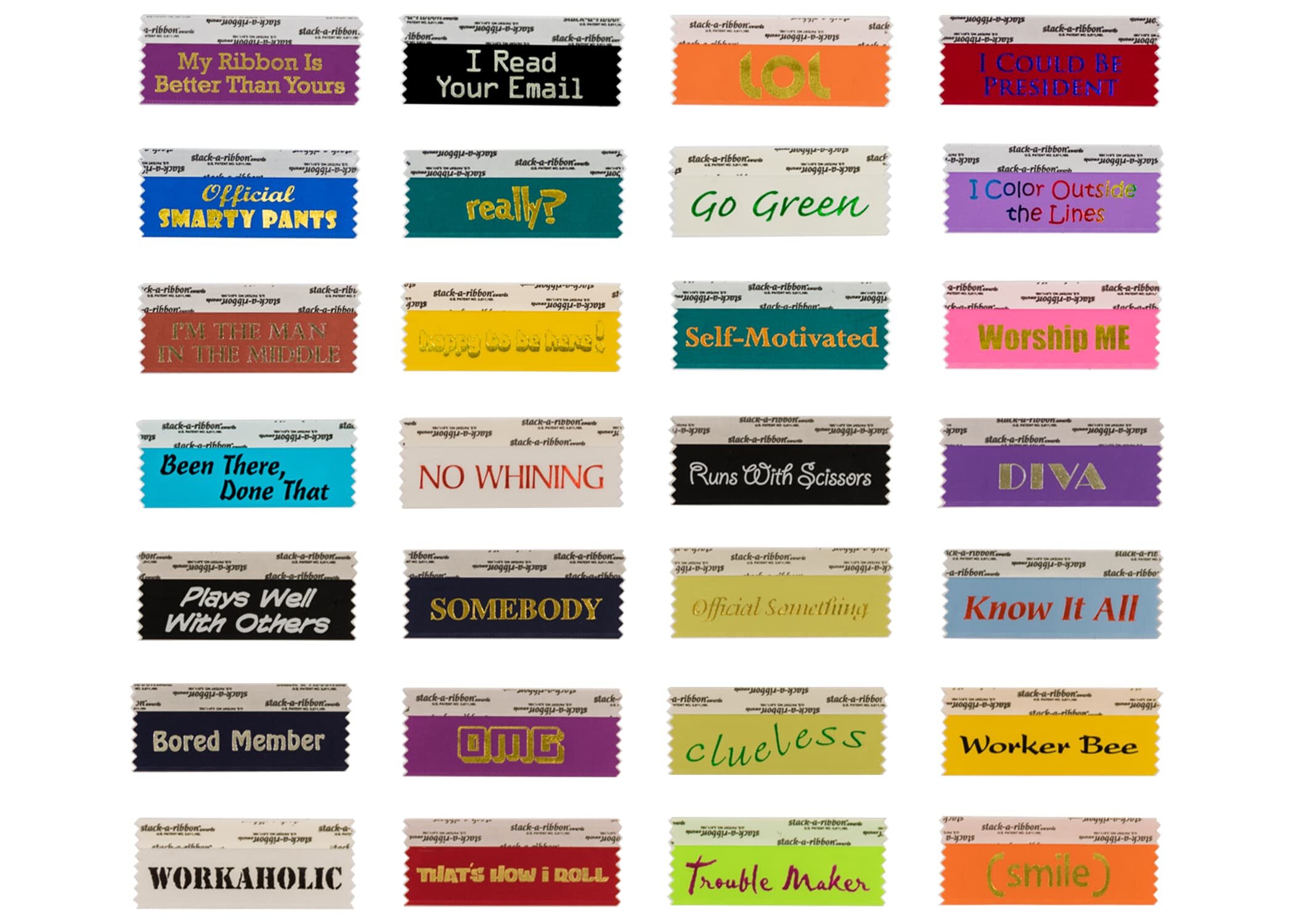Original Fun Titles Ribbon Pack StackARibbon® , 4" x 15/8