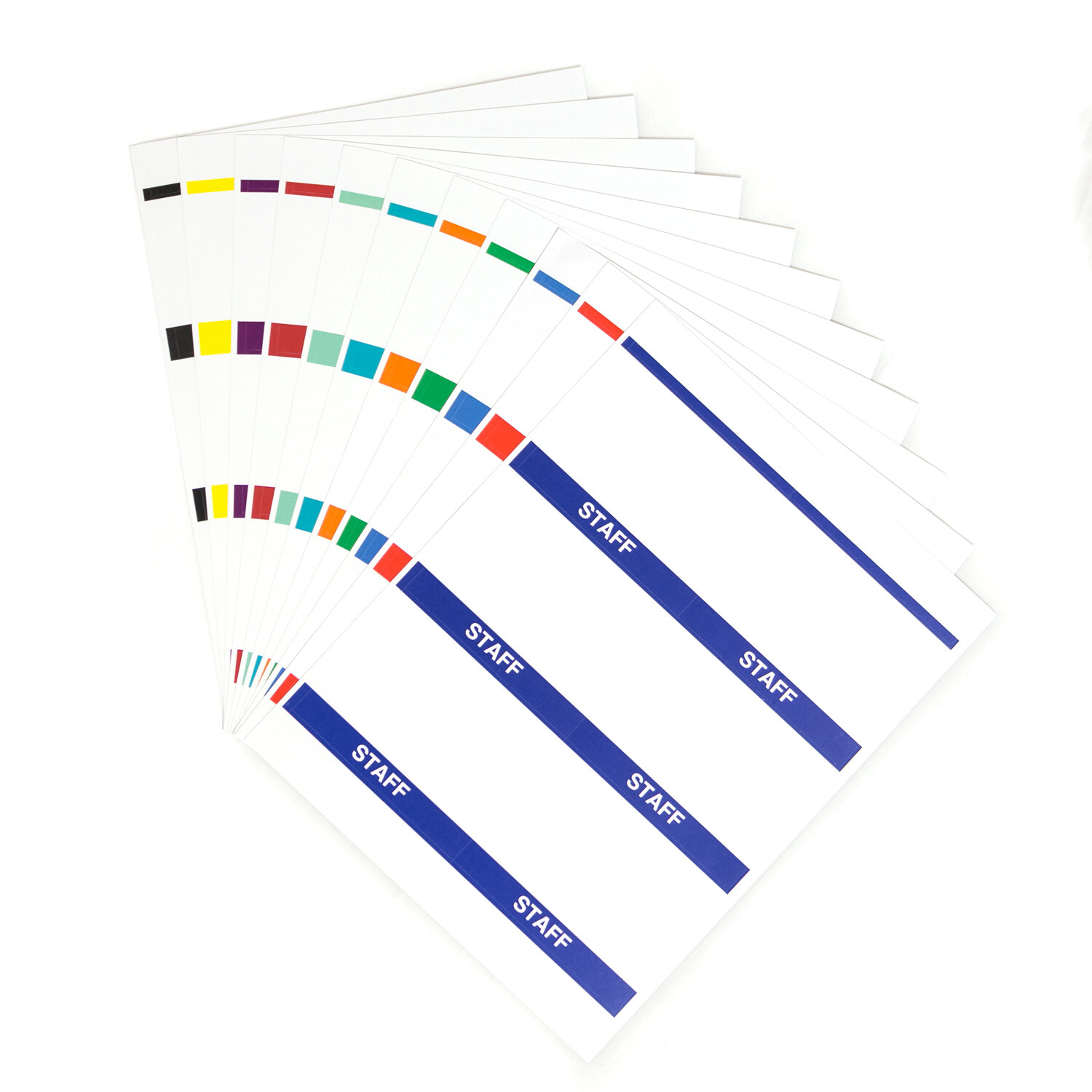 PickYourPack Title/Colour Bar Paper Name Tag Insert, 4" x 3", Sheet