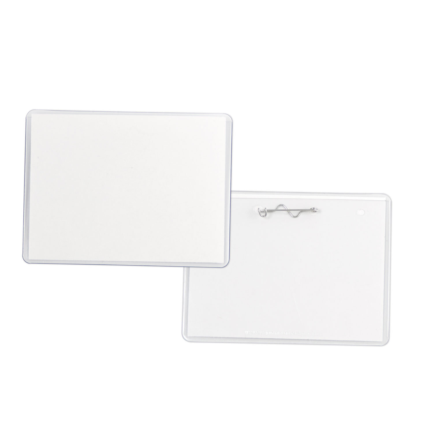 Standard Value Vinyl Name Tag Holder, Pin, 4" x 3", HEPLG pc/nametag™ Canada