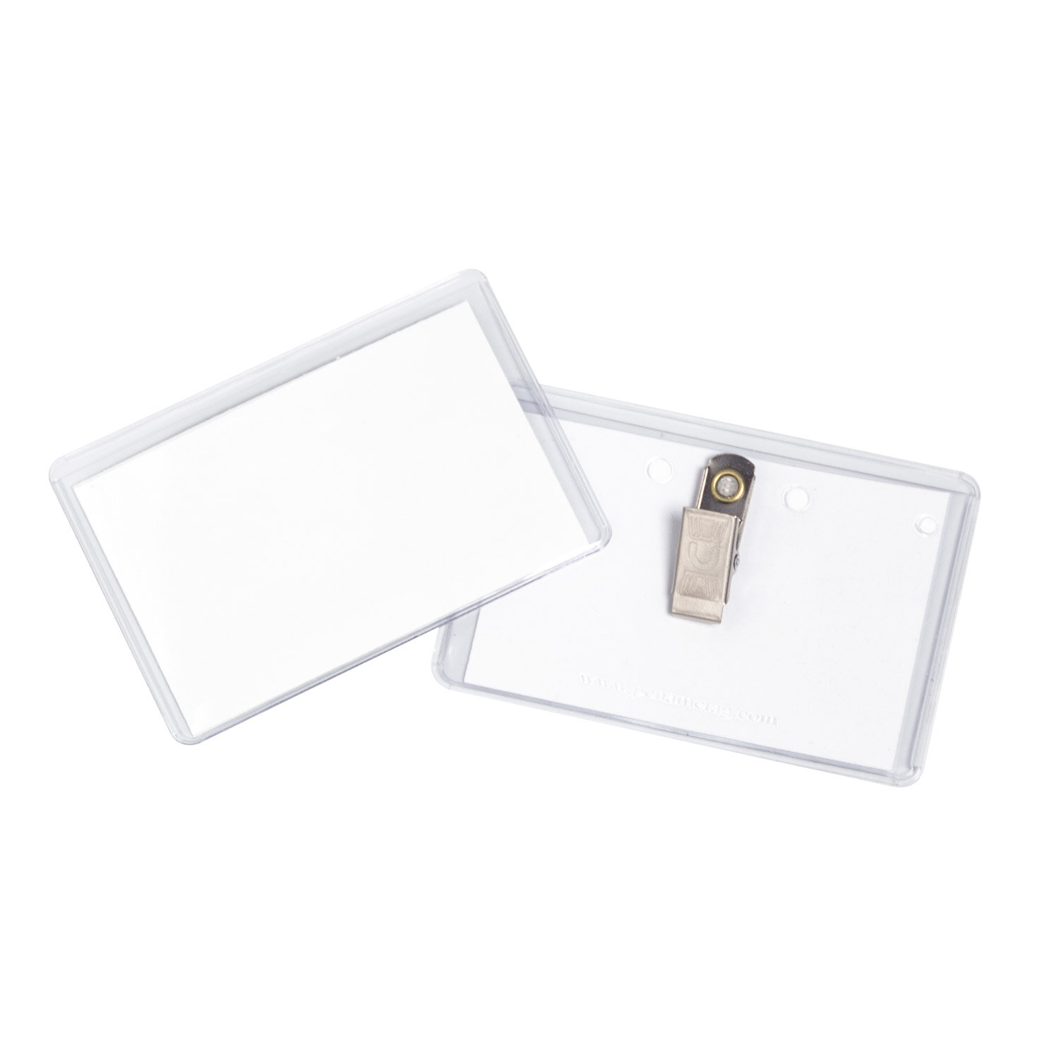 EZ Stuff® Vertical Vinyl Name Tag Holder, Clip, 31/2" x 21/4", HZCSM